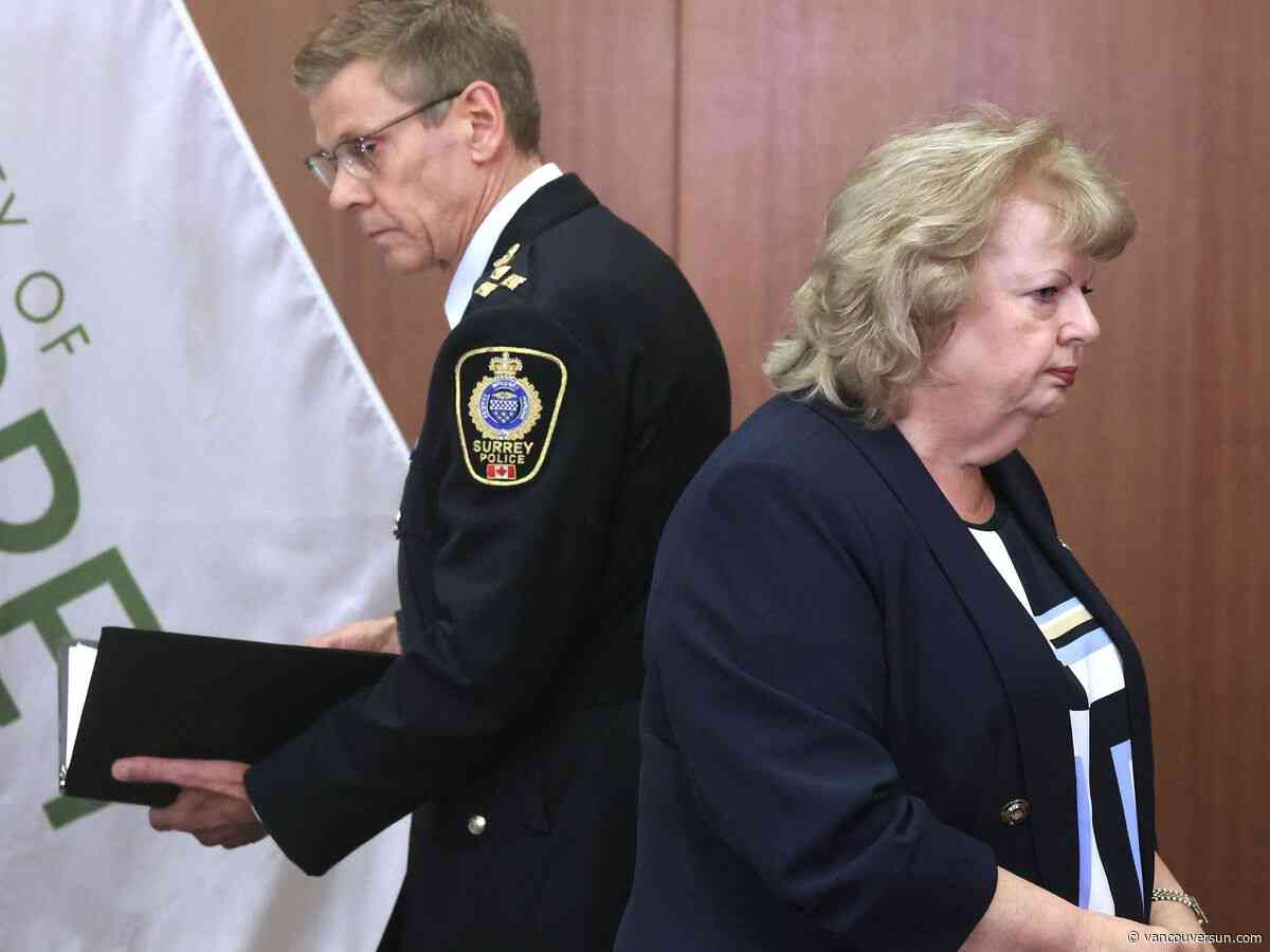 Incumbent mayor Brenda Locke under renewed scrutiny over termination of Surrey police chief