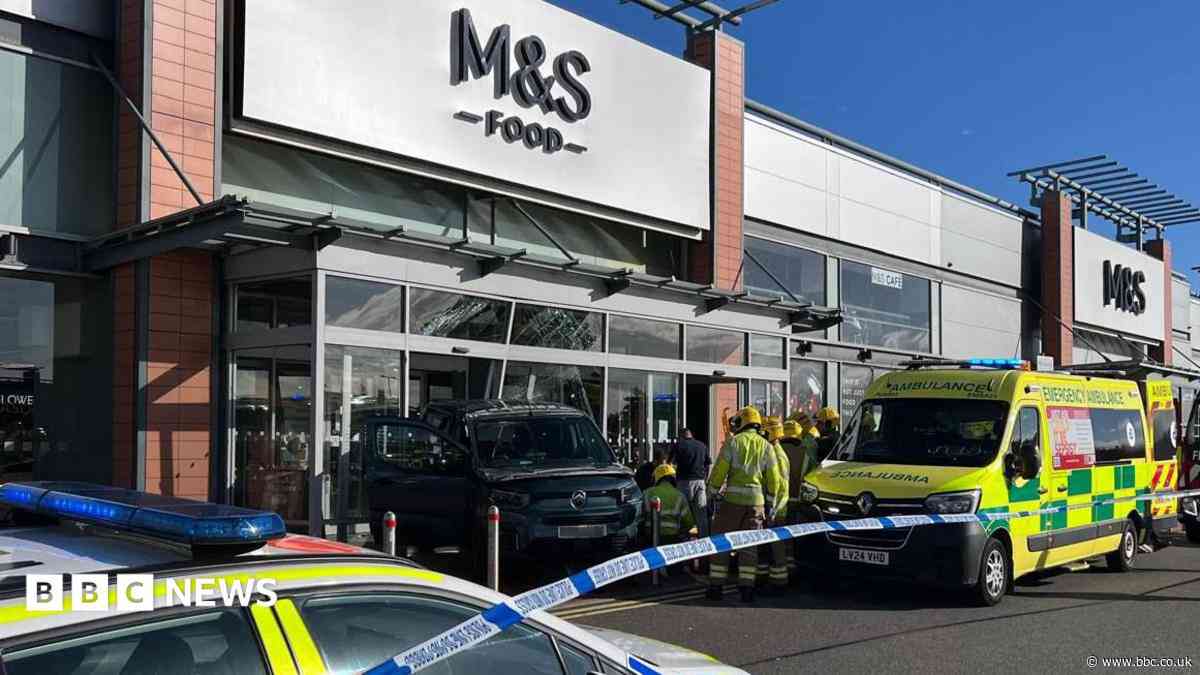 Two seriously injured in M&S car crash