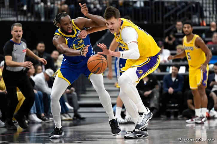 Walker Kessler debuts, but Luka Doncic sits during Lakers' preseason loss to Warriors