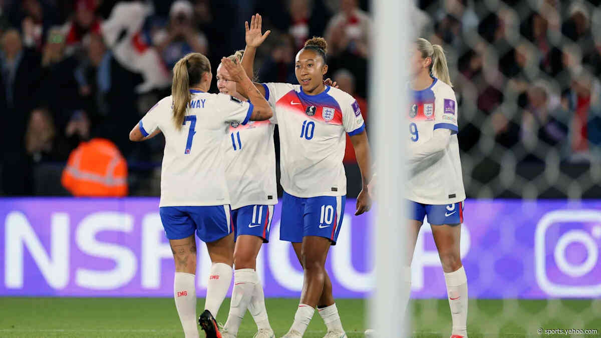Women’s World Cup play-off: England sweep past Greece to keep tournament hopes alive
