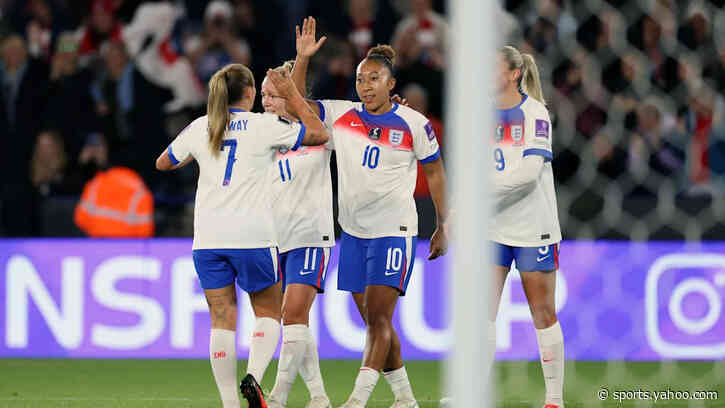 Women’s World Cup play-off: England sweep past Greece to keep tournament hopes alive