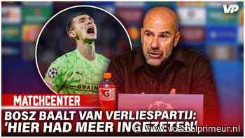Bosz ziet ondanks nederlaag aanknopingspunten bij PSV: 'We hebben goed gespeeld'