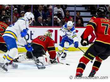 Senators' Ersson allows multiple back-breaking goals in loss to Blues