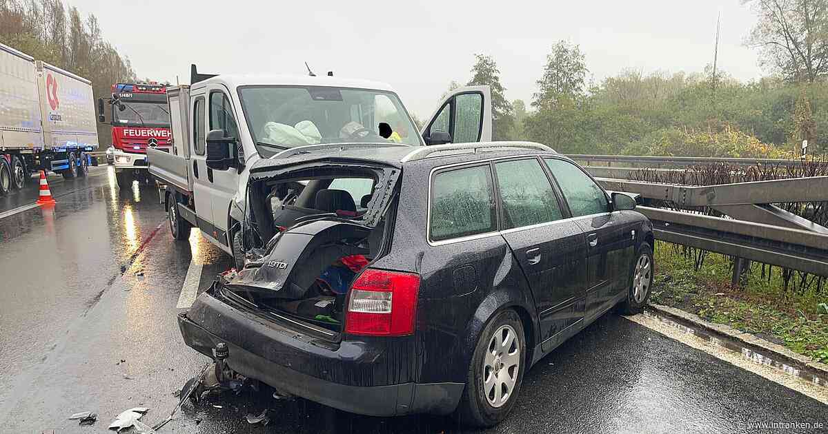 Unfall am Autobahnkreuz Bamberg - "heftiger Zusammenstoß"
