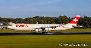 Grote Airbus uit Zwitserland komt aan op Twente Airport (maar het is niet FC Thun)