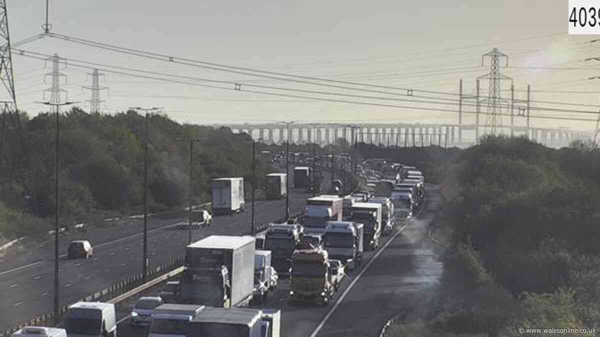 Crash causes long traffic delays on M4 near Newport
