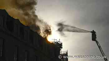 Firefighters battle large Paris fire near Gare d'Austerlitz station as smoke billows