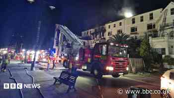 Teenagers arrested after derelict hotel fire