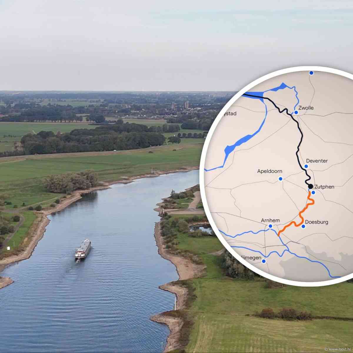 Opnieuw eenrichtingsverkeer op IJssel: schippers varen weer om naar Twentekanaal