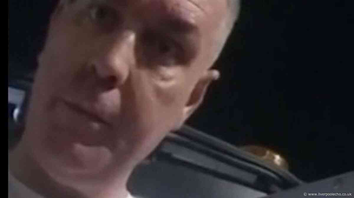 Startled thug in disbelief during arrest for murder of man kidnapped and burnt alive