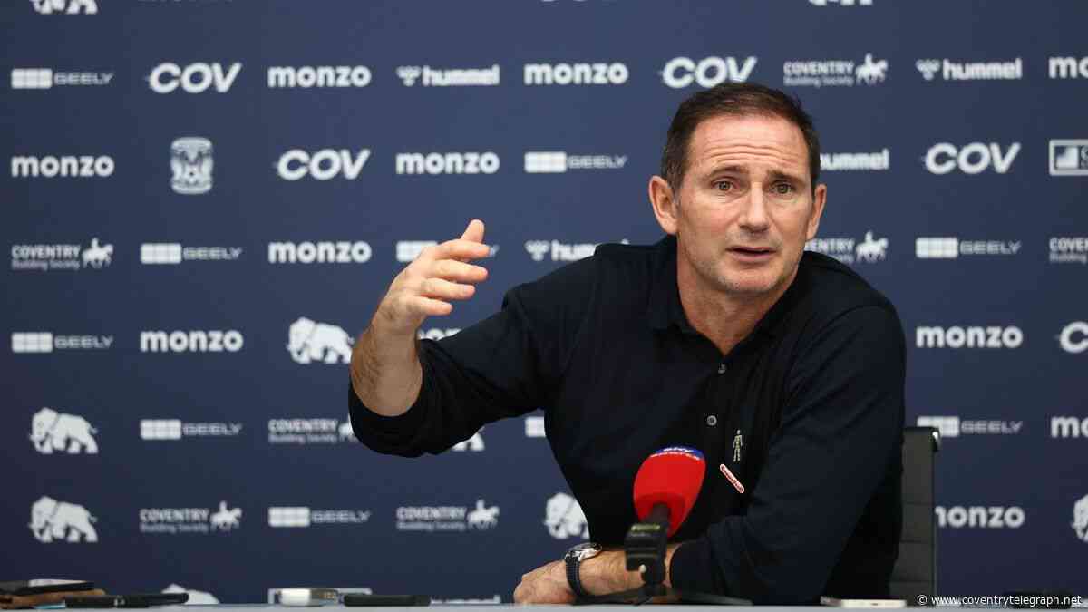 'A few lads need to know' - Frank Lampard's pointed comments Coventry City need to take on board