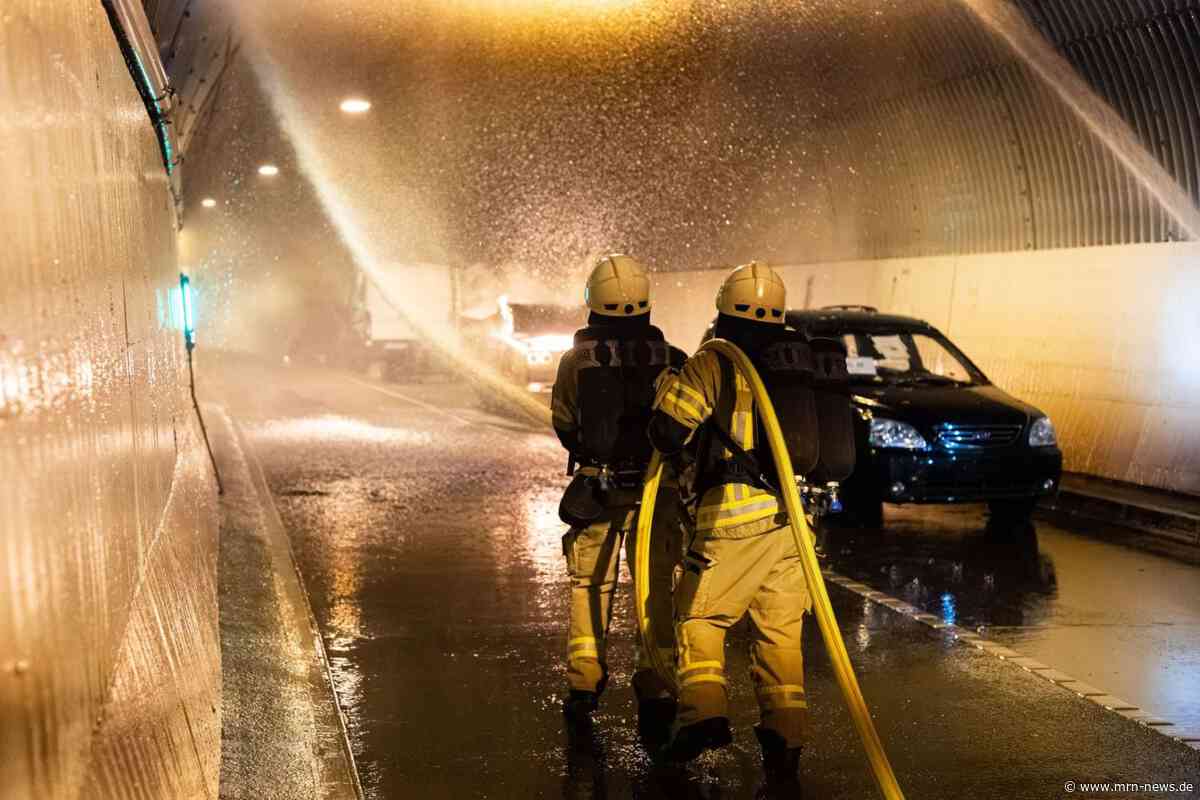 Heidelberg – Erfolgreiche Großübung im Schlossbergtunnel und an Heidelberger Kliniken
