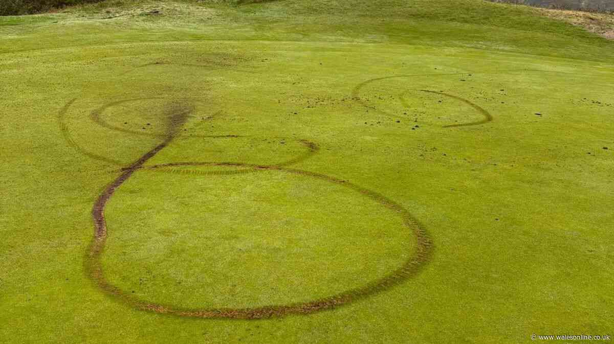 Vandals on bikes tear up course at prestigious Carmarthenshire golf club