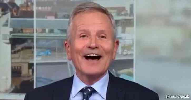 BBC presenter struggles to compose himself after making X-rated joke about colleague
