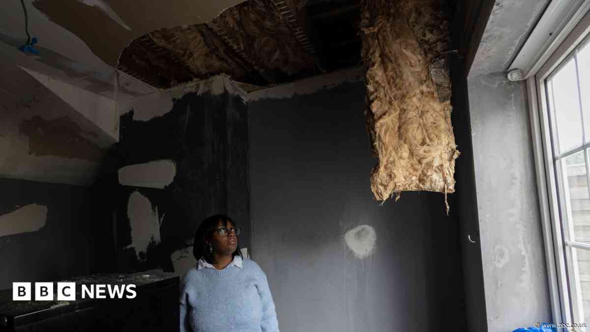 Council home ceiling falls twice in eight months