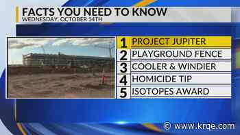 Project Jupiter, Playground fence, Cooler and windy, Homicide investigation, Isotopes award