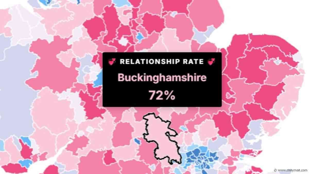 Britain's single hotspots, revealed: Interactive map shows where you're most likely to be partnered up…or still looking for love
