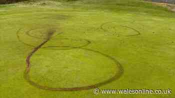 Vandals on bikes tear up course at Carmarthenshire golf club