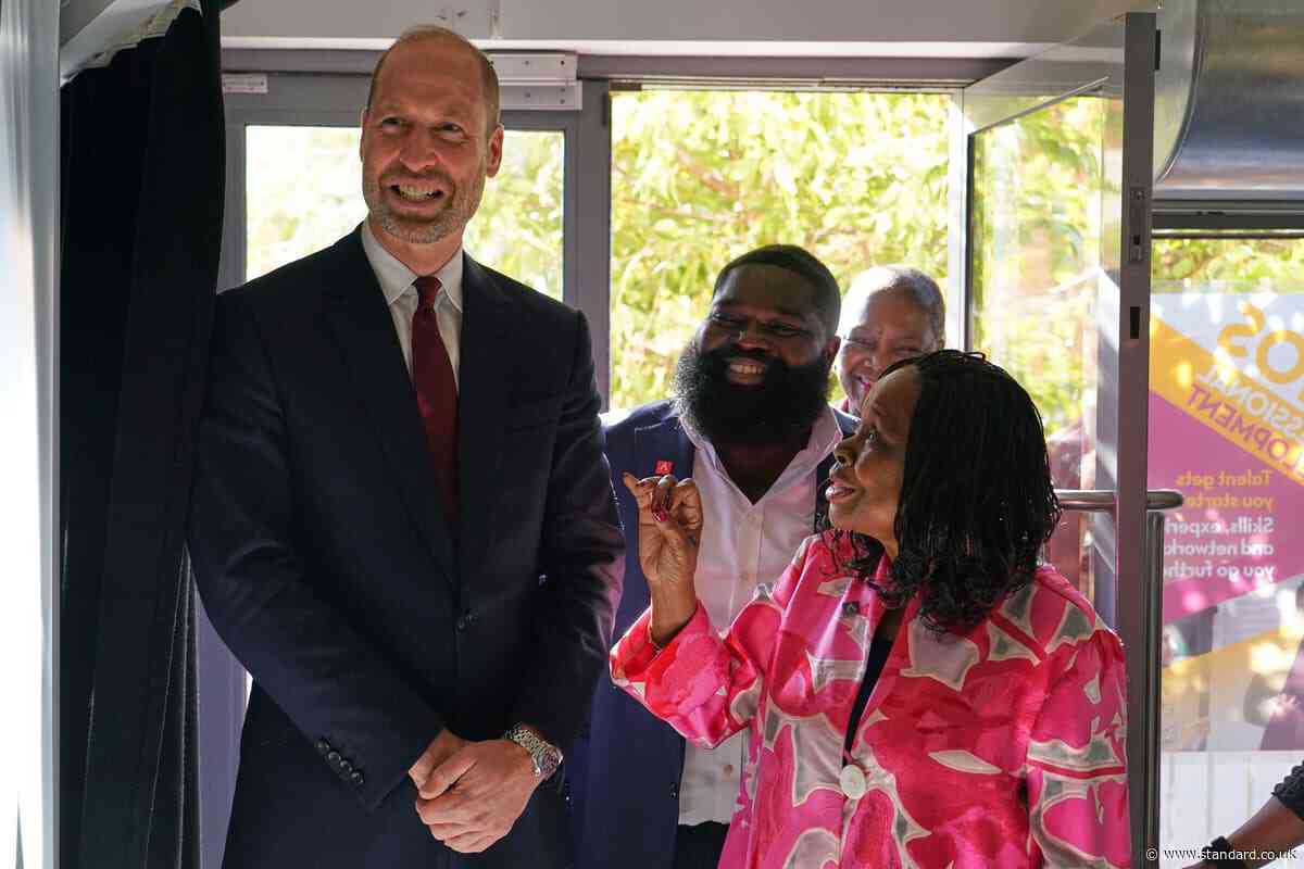 William tells students they are ‘going places’ on visit to bursary scheme