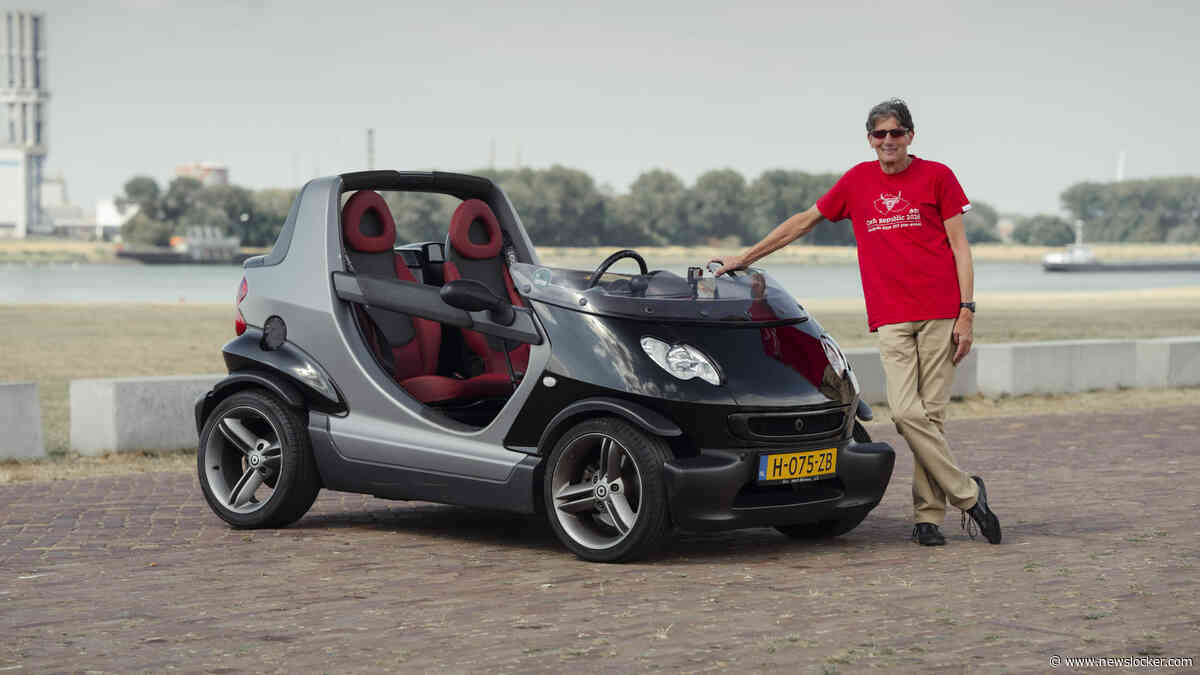Jean rijdt met zijn Smart zonder dak en voorruit heel Europa door: ’Oppassen voor steentjes en vogels’