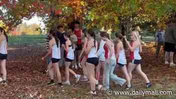 High school girls storm off at cross country race in protest against male runner who switched from boys' team