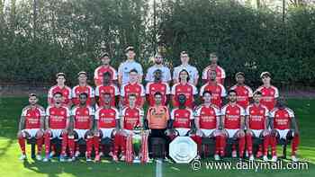 Arsenal's missing piece! Champions' photoshoot mishap has fans questioning why they couldn't have waited another day for injured star William Saliba