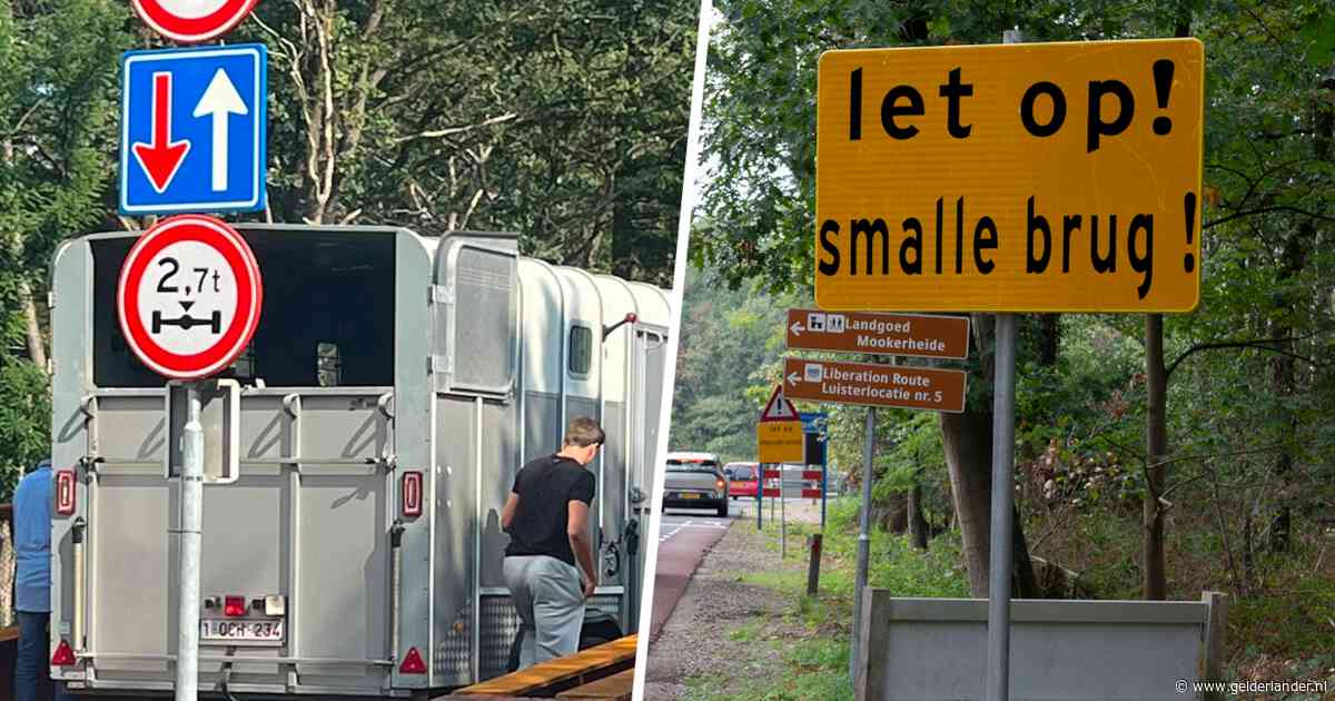 Overal verkeersborden bij smal spoorbruggetje, maar die ene waarschuwing ontbreekt