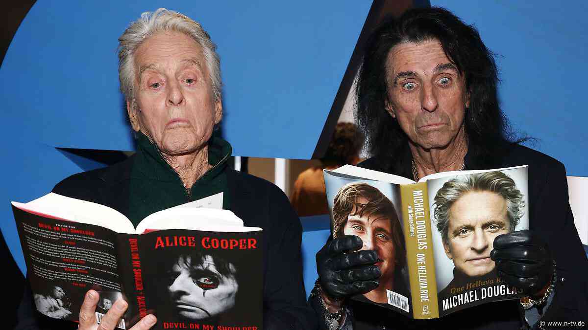 Ungewöhnliches Duo: Michael Douglas und Alice Cooper huldigen sich gegenseitig