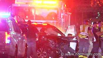 Assault suspect hospitalized after crashing vehicle while fleeing from police in Miami