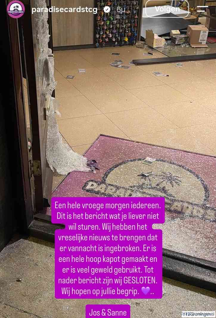 Ingebroken bij pokémonkaarten winkel, beelden gezocht (update)