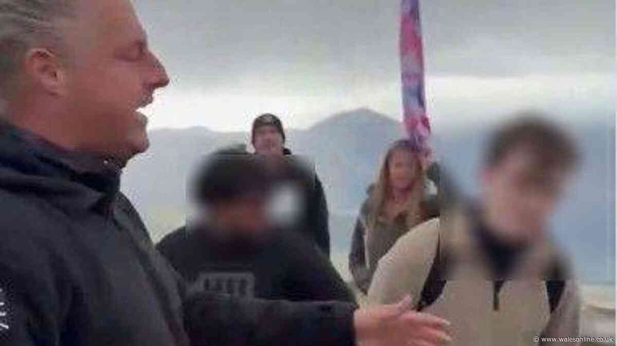 Medical students confront 'Raise the Colours' activist over Yr Wyddfa Union flag display