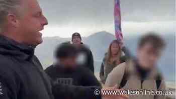 Medical students confront 'Raise the Colours' activist over Yr Wyddfa Union flag display