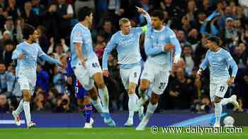 Man City vs PSG - Champions League: Erling Haaland pulls one back for hosts after half-time - as reigning champions score three in 19 first-half minutes during dominant display