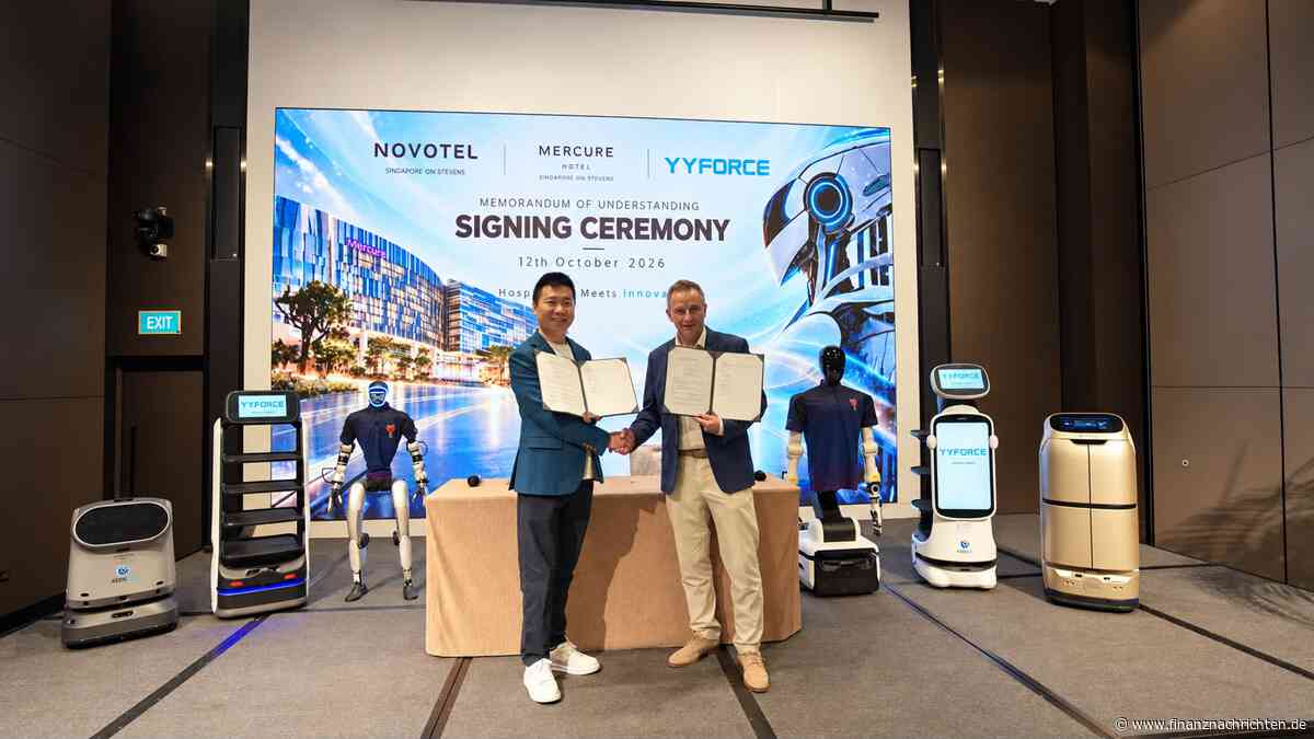 YYForce Inc.: YYForce und Novotel & Mercure Singapore on Stevens vereinbaren wegweisende Partnerschaft zur Einführung von Servicerobotern in der Hotellerie