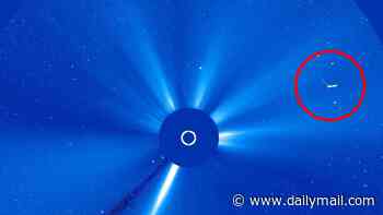Giant 'UFO mothership' spotted shooting across Earth's sun at 'near light speed', claims UFOlogist