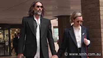 Russell Brand leaves court on first day of trial for rape and sexual assault