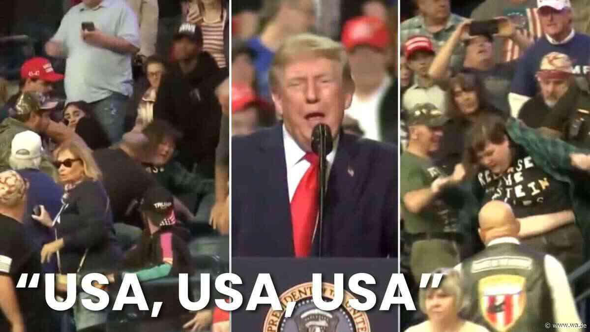 Proteste bei Trump-Rallye in Ohio: Frau wird attackiert – Video zeigt Szene