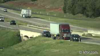 Person hit by semi-truck near I-35 and Highway 33 in Logan County