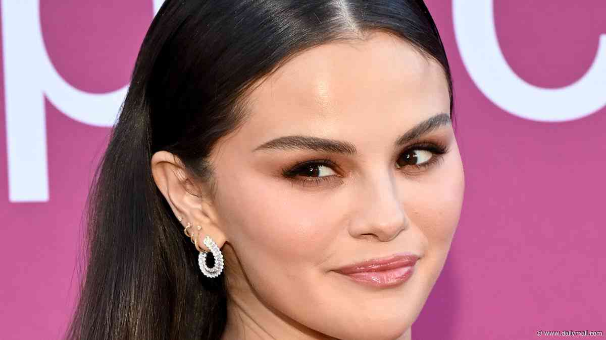 Selena Gomez flaunts tiny waist on red carpet in jeweled gown at her annual Rare Impact Fund Benefit in LA... after Benny Blanco wedding anniversary
