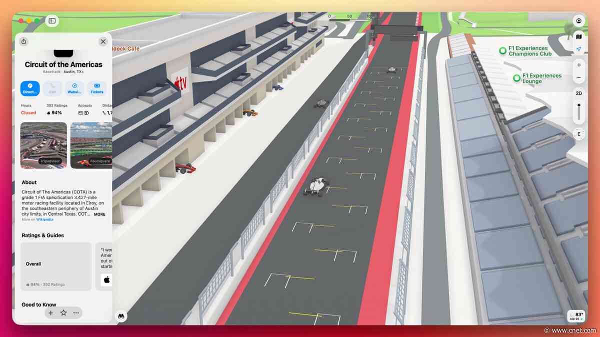 Apple Maps Gets a Ticket to Austin for the F1 Grand Prix
