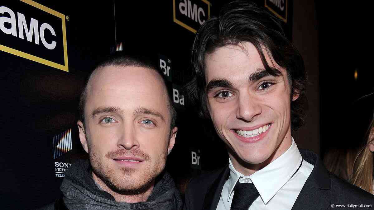 RJ Mitte's costar Aaron Paul recalls the last time he saw the late Breaking Bad actor before his 'absolutely tragic' death