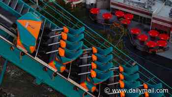 Six Flags' Goliath rollercoaster was closed for maintenance in hours before teacher's fatal fall, witnesses say, as records reveal malfunctions on aging rides