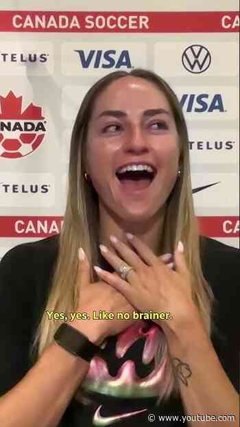 Which CanWNT teammate is Janine calling in an emergency? 😂