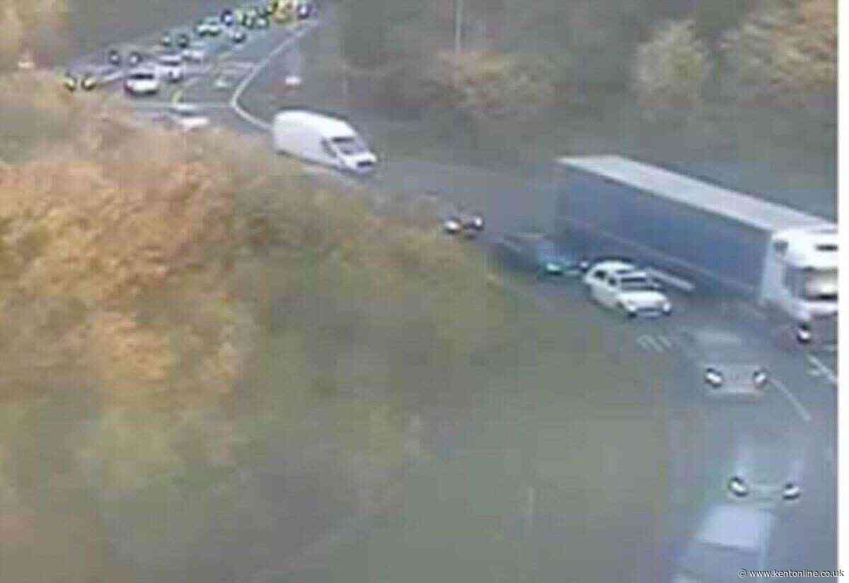 Rush-hour delays after woman injured in crash involving lorry