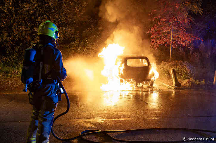 Auto brandt volledig uit in Reinaldapark