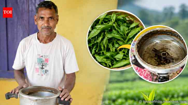 How this Assam Farmer turned an old pressure cooker and mixer-grinder imto a tea-processing machine