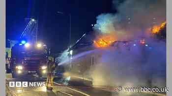 Firefighters tackle blaze at Harvester restaurant