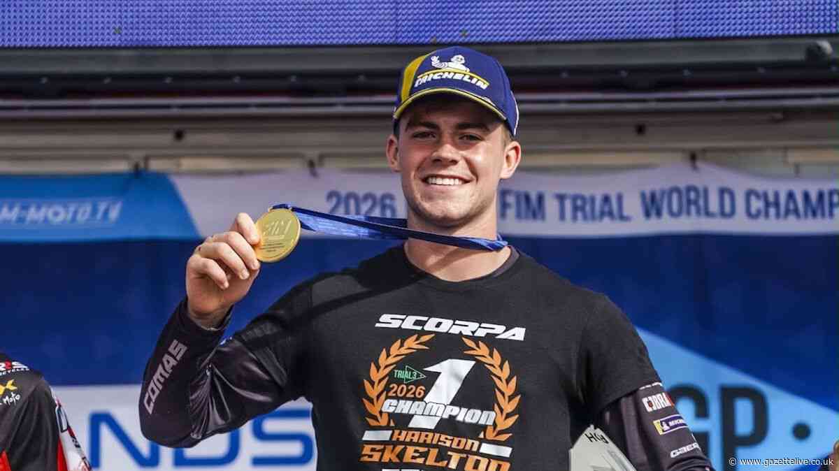 Talented Teessider Harison Skelton crowned motorcycle trials world champion