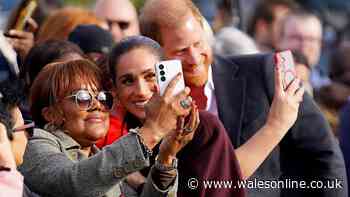 Meghan Markle and Prince Harry greeted with cheers as they meet crowds in Nottingham