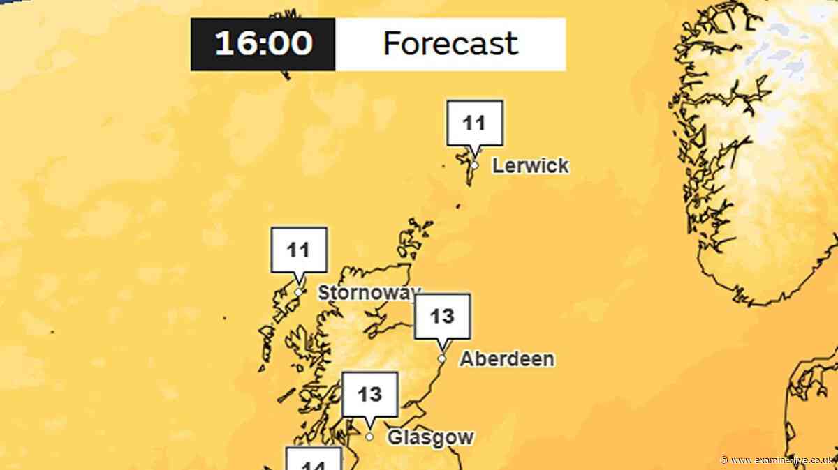 Met Office forecasts 21C heat for seven areas on Thursday - full list